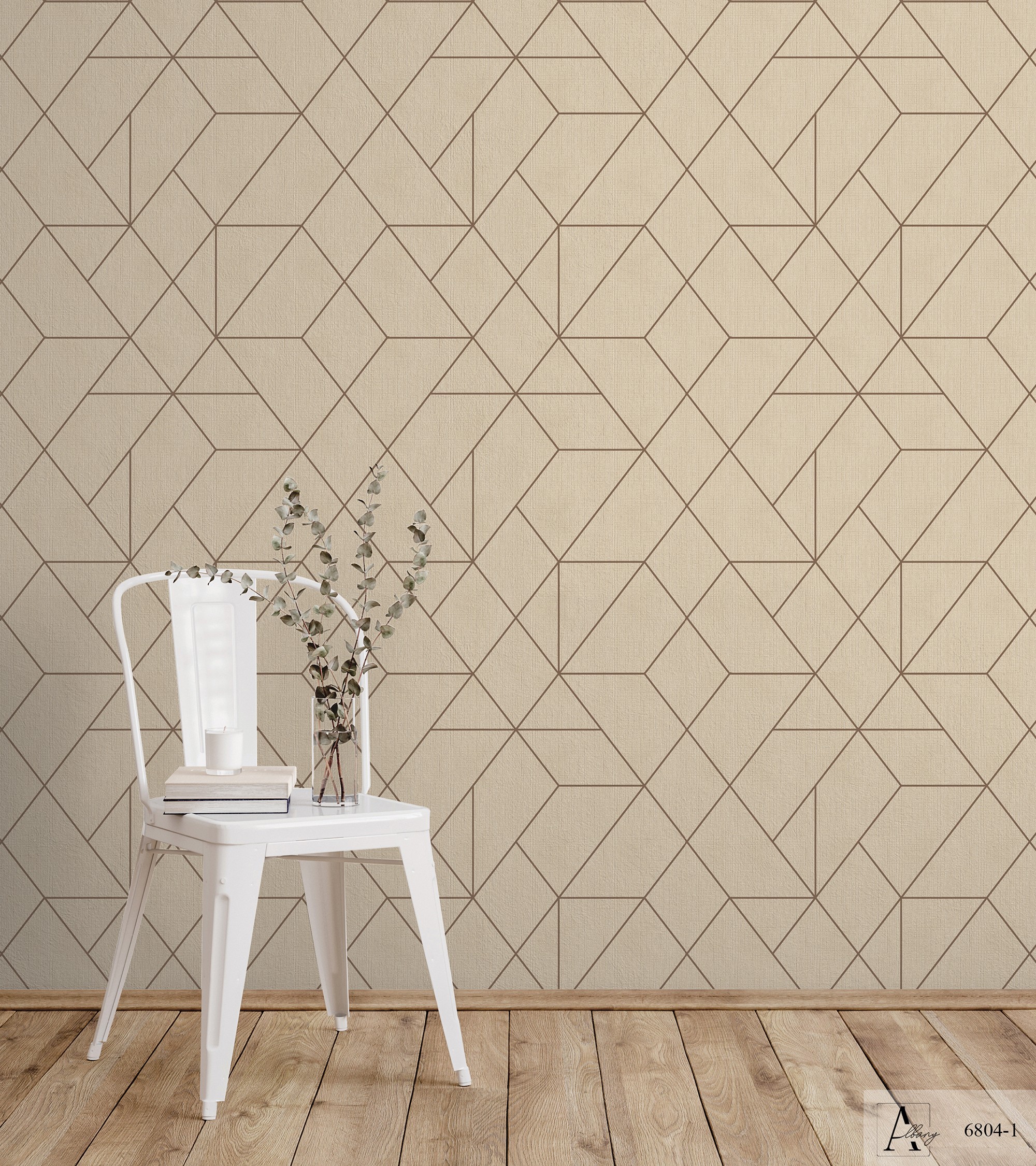 Giấy dán tường họa tiết hình học Albany 6804-1 